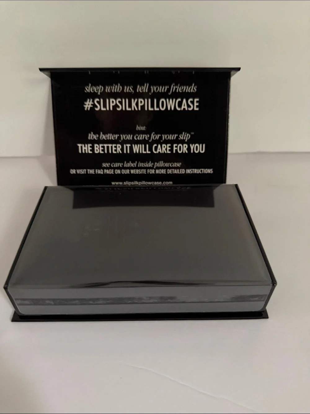 Slip Black Satin Silk Queen size Pillowcase in Gift Box